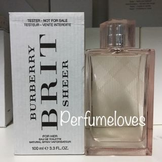 (แท้100%)  Burberry Brit sheer edt 100ml กล่องเทสเตอร์ per9