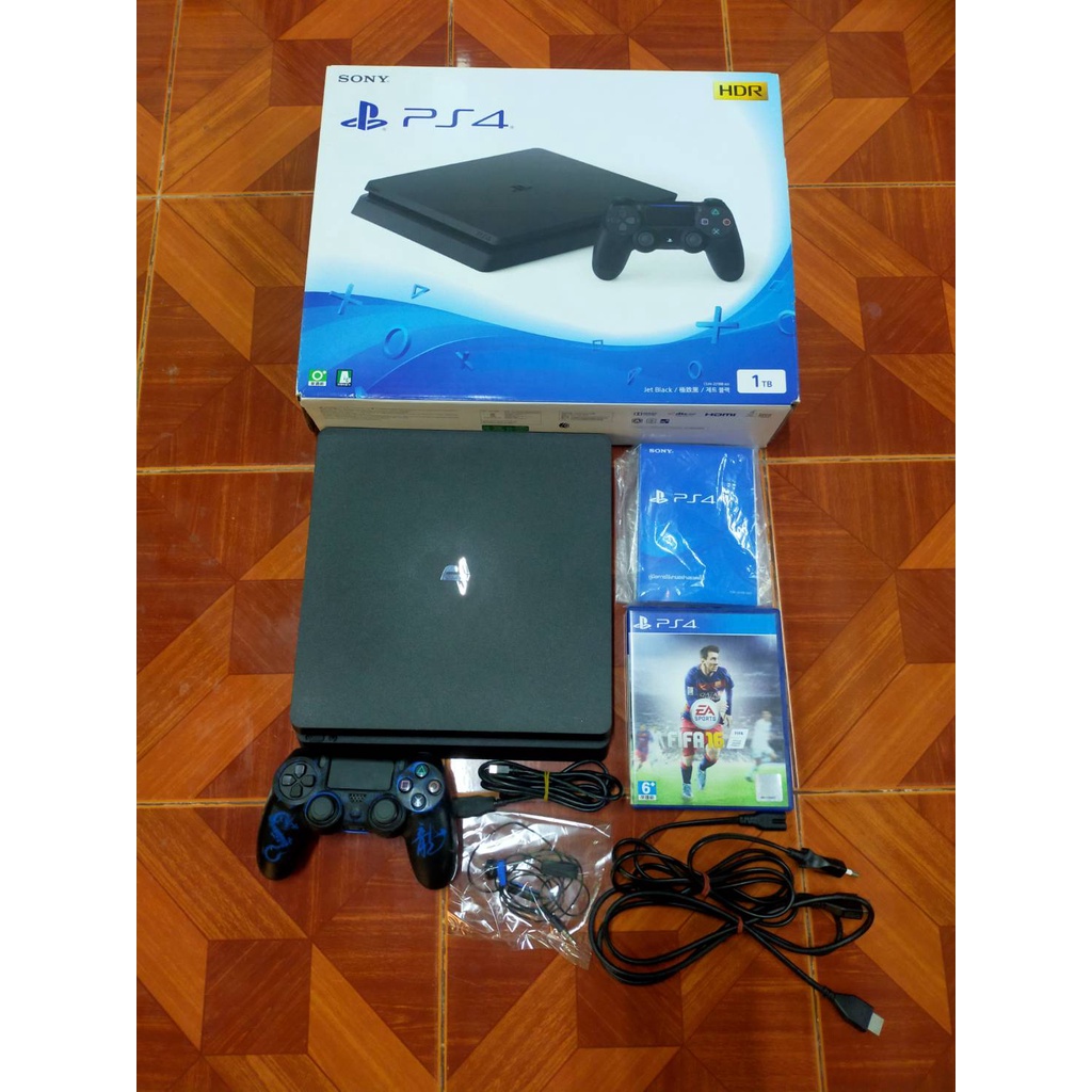 เครื่อง-ps4-slim-ความจุ-500-gb-และ-1-tb-เล่่นแผ่นแท้-สภาพดี-ใช้งานได้ปกติ-อุปกรณ์ครบชุดพร้อมเล่น