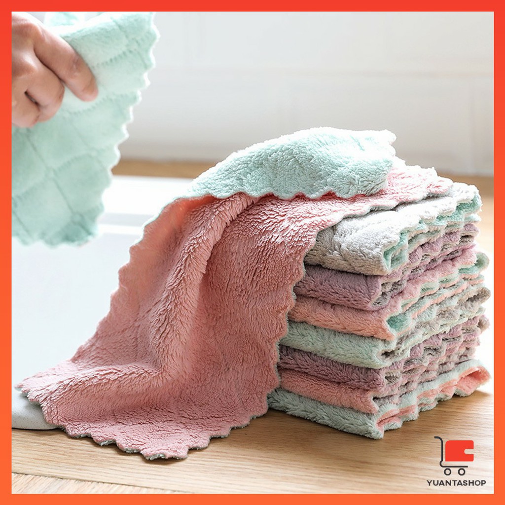 ภาพหน้าปกสินค้าผ้าอเนคประสงค์ไมโครไฟเบอร์สำหรับทำความสะอาด คละสี Clean Cloths จากร้าน yuantashop บน Shopee