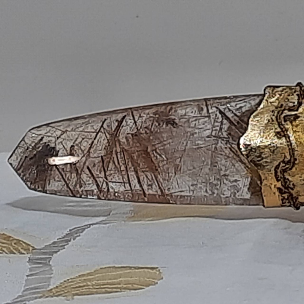 มีดหมอคริสตัล ยาว 7 " ฐานทองแดง Feather Crystal Wand 7 in. with Copper