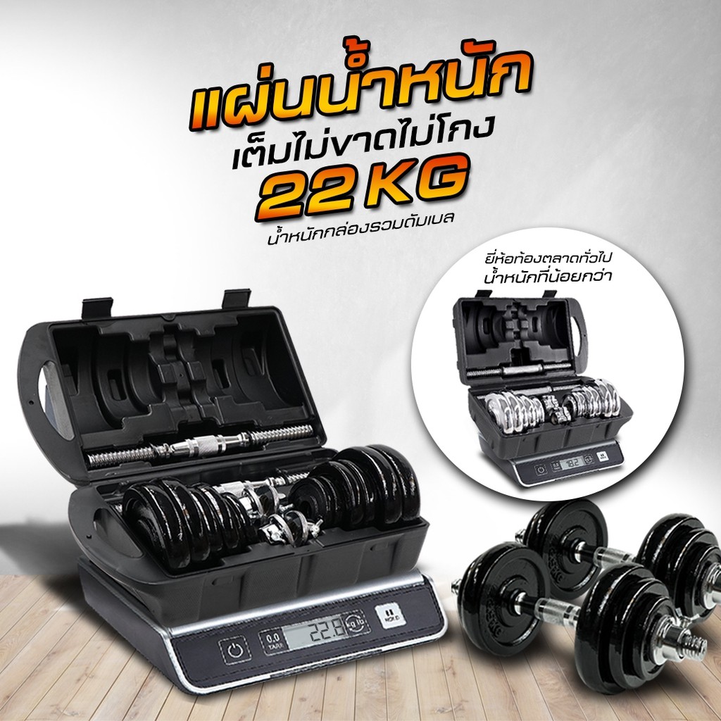 ภาพหน้าปกสินค้าดัมเบลสีดำ 20 กิโล ดัมเบลสีดำ 20 kg. พร้อมข้อต่อ 30 cm. อย่าลืมกดรับของฟรีด้วยนะครับ จากร้าน homefittools บน Shopee