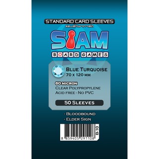 ภาพขนาดย่อของภาพหน้าปกสินค้าSiam Board Games : ซองใส่การ์ด สำหรับการ์ดขนาด 70 x 120 Blue Turquoise ซองใส่การ์ด SBG Sleeve จากร้าน siamboardgames บน Shopee