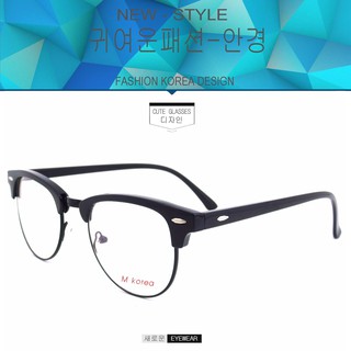 Fashion M korea แว่นตากรองแสงสีฟ้า D 754 สีดำด้านขาดำ ถนอมสายตา