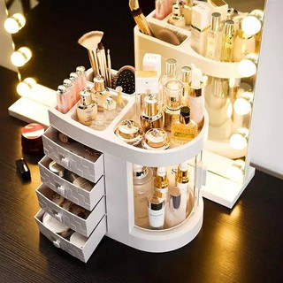 กล่องเก็บเครื่องสำอาง Cosmetic storage box กล่องเครื่องสำอางค์ กล่องเก็บของเดสก์ท็อป โต๊ะเครื่องแป้ง ✅สินค้าพร้อมส่ง