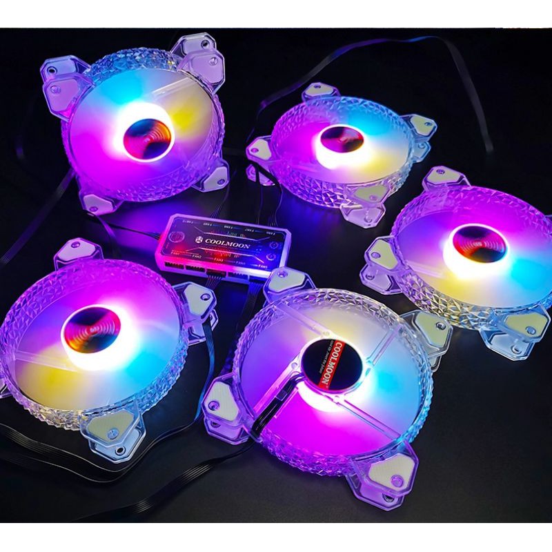 COOLMOON DIAMOND RGB Fan Case พัดลมลายเพชร ติดเคสคอมพิวเตอร์ | Shopee ...