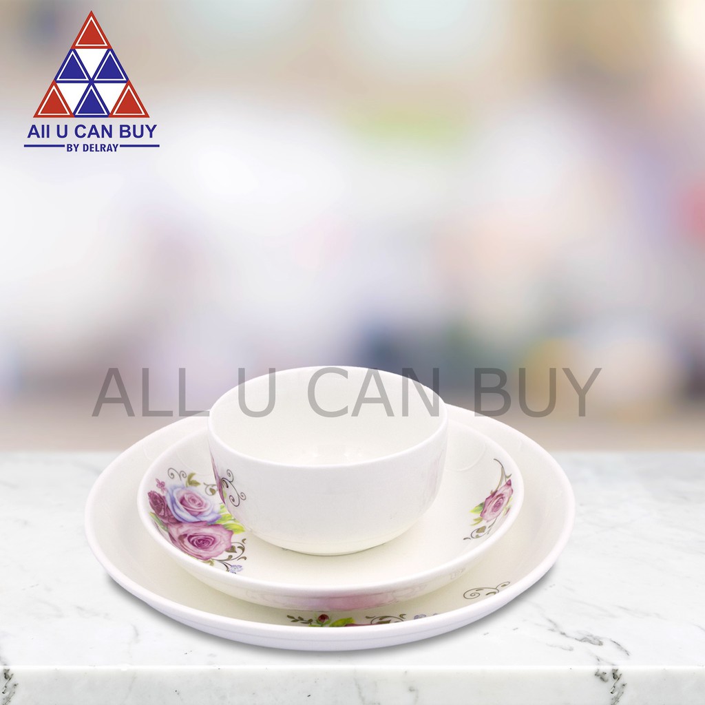 all-u-can-buy-จาน-ชาม-ถ้วย-จานเซรามิค-ชามเซรามิค-ถ้วยเซรามิค-ชุดจานชาม-ชามเซรามิคสีขาว-3ชิ้นชุด