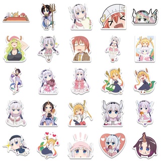 💥พร้อมส่ง💥เมดมังกร anime japan girl Miss Kobayashis Dragon Maid STICKER สติกเกอร์กันน้ำรูปแบบที่แตกต่างกัน 50ชิ้น