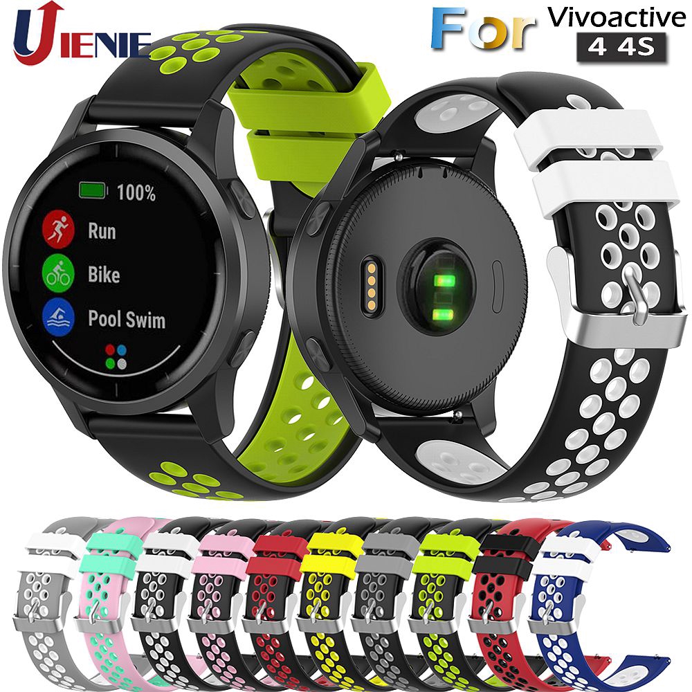 ภาพหน้าปกสินค้าสายนาฬิกาข้อมือ เนื้อซิลิโคน สําหรับ Garmin Vivoactive 4 4s Smart Watch
