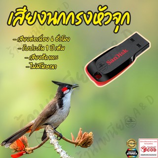 เสียงต่อ นกกรงหัวจุก ยาว6ชั่วโมง ไม่มีโฆษณา แฟลชไดร์ฟ(Flash Drive) มีเก็บเงินปลายทาง