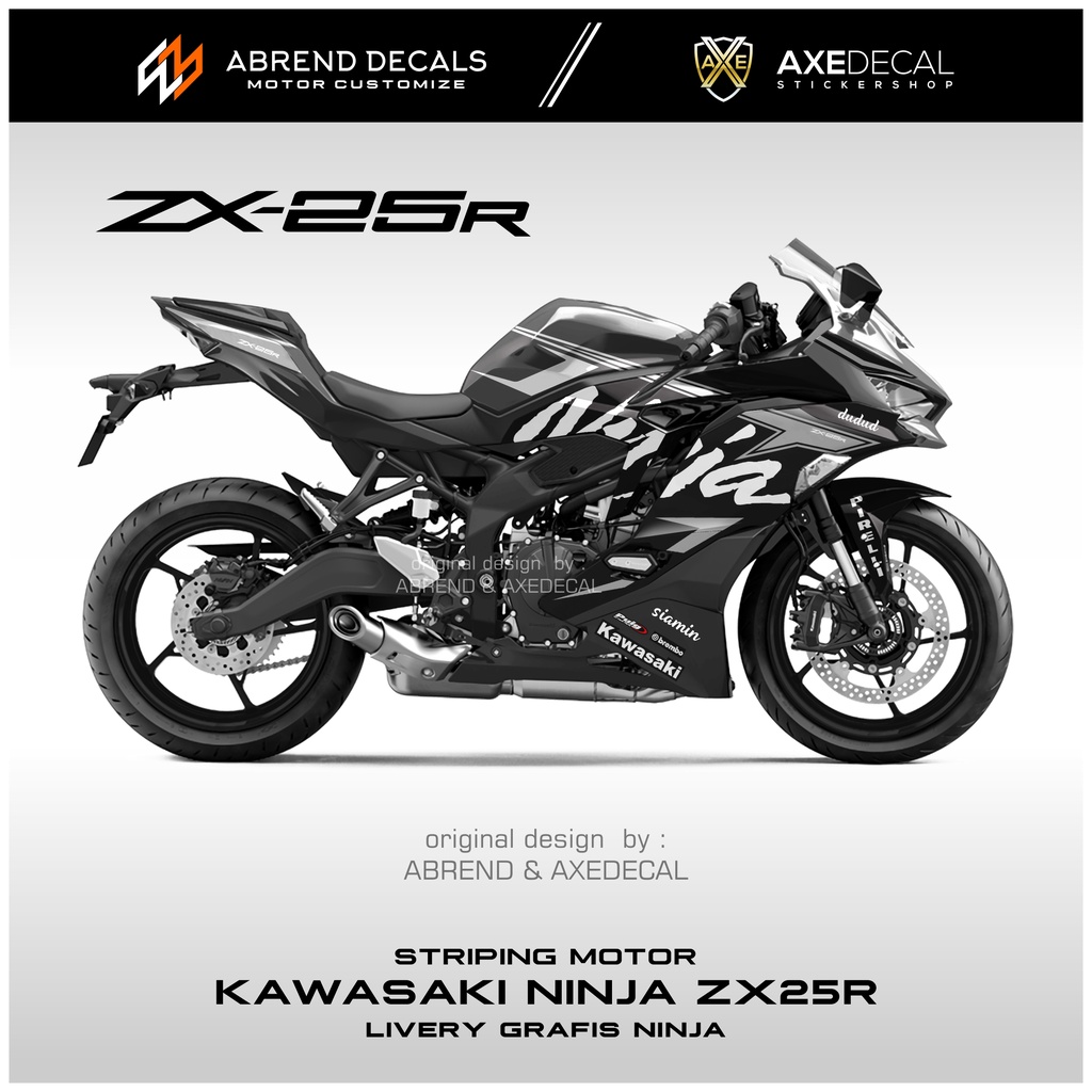 Striping Kawasaki ZX25R Livery Graphic Ninja Custom/ZX 25R Motorcycle