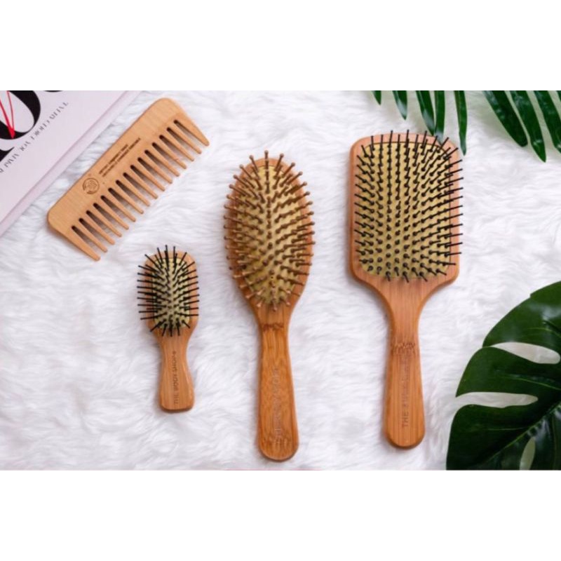 พร้อมส่ง THE BODY SHOP HAIR BRUSH หวีไม้ เดอะบอดี้ช้อป แท้100 Shopee Thailand