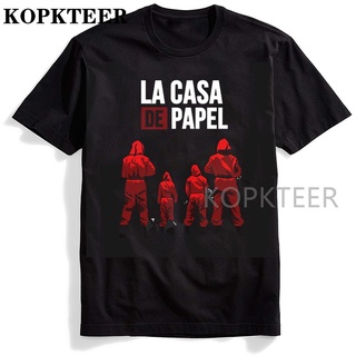 【Hot】New La Casa De Pl Horror Movie Tshirts Men Causal 100% Cotton Money Heist Summer Short Sleeve T-shirts Male Cool To