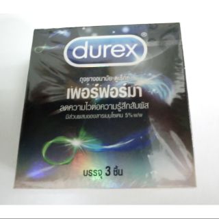 Durex Performa  ถุงยางอนามัย มีสารชะลอหลั่ง ขนาด 52.5 มม. บรรจุ 1 กล่อง (3 ชิ้น)