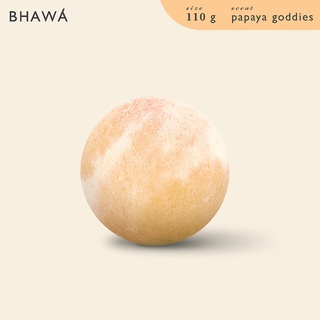 BHAWA Aroma Himalayan Bubble bath Bomb Papaya Goodies 110 g.