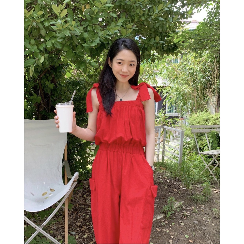 พร้อมส่ง-red-alice-jumpsuit-c3071-จั๊มสุทขายาว-จั๊มสูทขายาวผูกโบว์