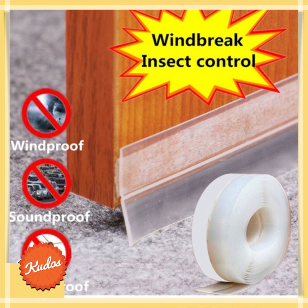 KUDOSTH Self Adhesive Door Seal Strip Weather Stripping ยางซิลิโคนประตู