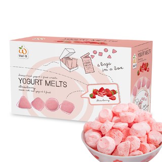 Wel-B​ Yogurt​ Melts​ Strawberry​ 42g. (โย​เกิร์ตกรอบ​ สตรอเบอร์รี่​ 42 กรัม) - ขนมเด็ก โยเกิร์ตฟรีตดราย โยเกิร์ตกรอบ