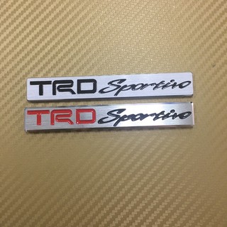 โลโก้ * TRD sportivo เพลท งานอลูมิเนียม  ขนาด* 1.7 x 11 cm ราคาต่อชิ้น