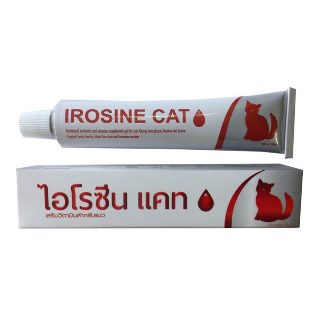 รูปภาพสินค้าแรกของIrosine Cat ขนาด 30 กรัม วิตามินบำรุงเลือดสำหรับแมวแบบเจล ไอโรซีนแคท