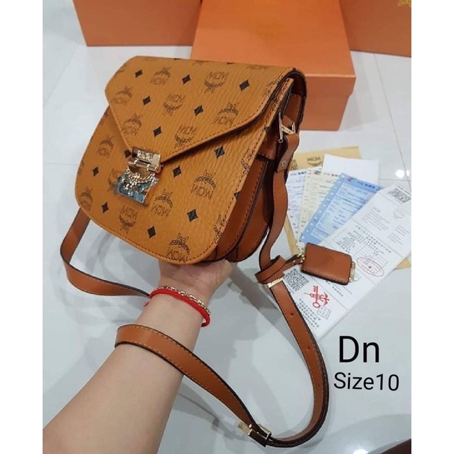 พร้อมส่ง-มีปลายทาง-กระเป๋าสะพายข้างผู้หญิง-mcm