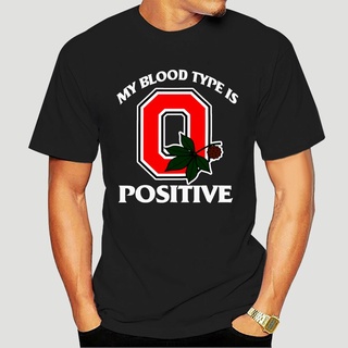 เสื้อยืดแขนสั้น พิมพ์ลาย State Of Ohio pride My Blood Type Is Positive สําหรับผู้ชาย และผู้หญิง 7671D 2021