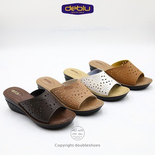 Deblu [รุ่น L6802] รองเท้าแตะแบบสวม เพื่อสุขภาพ  (สีน้ำตาล / ขาว/ แทน/ โอวัลติน) ไซส์ 36-41