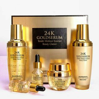 🔥พร้อมส่ง🔥เซ็ตบำรุงหน้า24k gold goldไฮยาลูโรนิกเอสเซ็นส์ให้ความชุ่มชื่นชุดบำรุงผิวให้ความชุ่มชื่นให้ความชุ่มชื้น