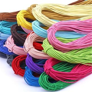 10 Colors 25M 1MM Elastic Cord with Beads/ Colorful High Quality DIY Round Hair Elastic Band/ DIY Elastic Cord Sewing Accessories/ Sewing Tape Waist Adjustment Elastic Rubber Band Garment Accessory