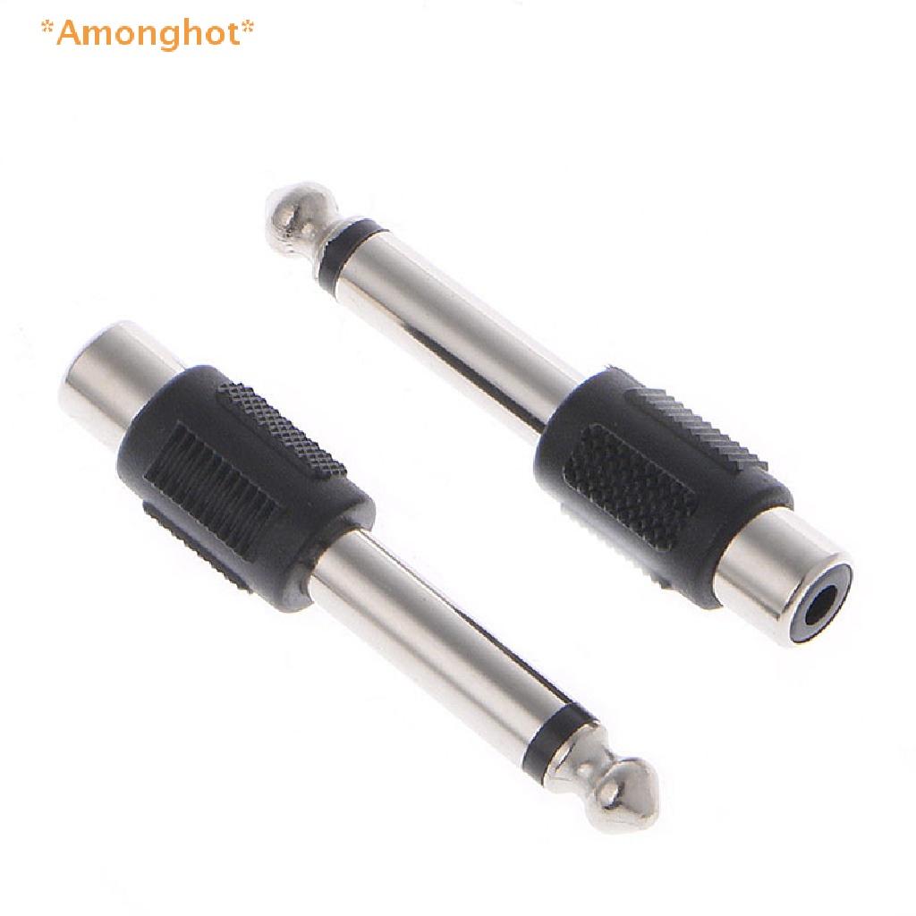 amonghot-gt-อะแดปเตอร์แจ็ค-rca-ตัวเมีย-เป็นตัวผู้-6-35-มม-1-4-นิ้ว-10-ชิ้น