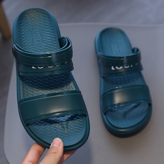 ❆♝Luo ใช้รองเท้าแตะและรองเท้าแตะฤดูร้อนใหม่ แฟชั่นแบบใช้คู่ของผู้หญิง ก้นนุ่ม รองเท้าแตะชายหาดเรียบง่ายอเนกประสงค์