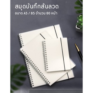 สมุดสันลวด สมุดโน๊ต สมุดบันทึก  A6 B5 จำนวน 80 หน้า  - หลากหลายรูปแบบ อุปรณ์ในสำนักงาน