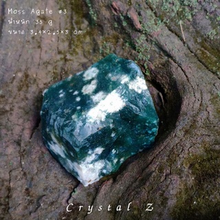 มอสอาเกต | Moss Agate 🌳 #3 #หินดิบ หินธรรมชาติ หินสีเขียว 35 g