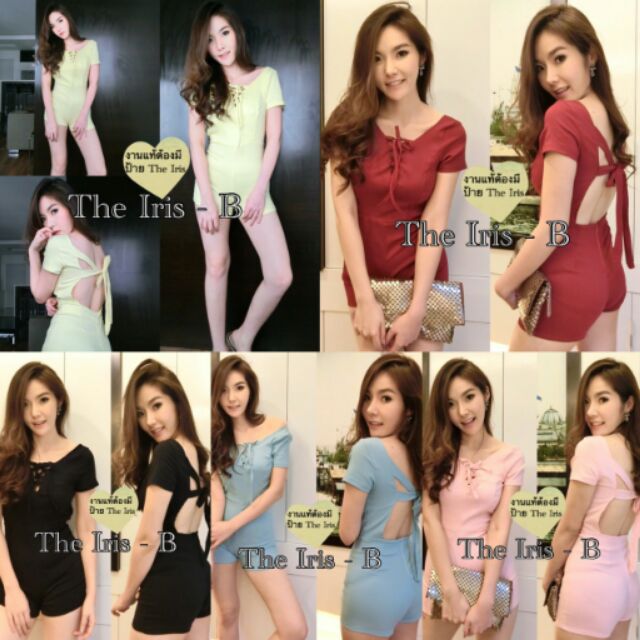 playsuitโชว์หลังsexyสินค้ามาใหม่-5สีพร้อมส่งคะ