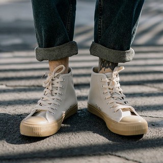 ใหม่ญี่ปุ่น Okayama Kurume Vulcanized รองเท้า Retro Breathable High-Top ผ้าใบ Shoes