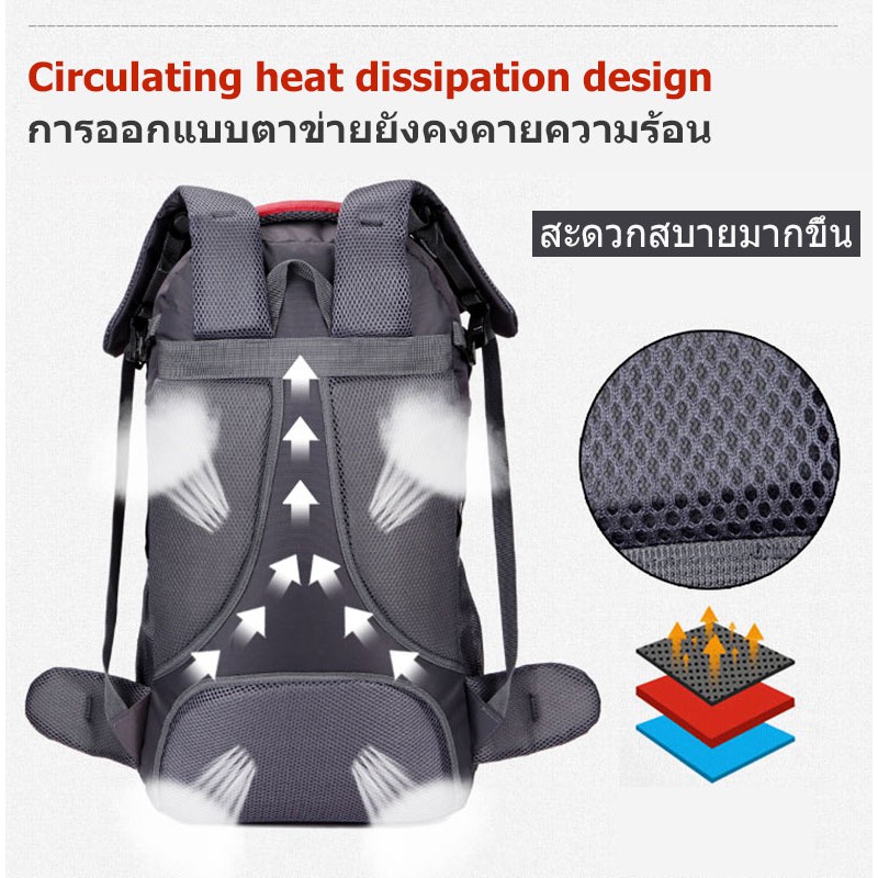 กระเป๋าเป้ใบใหญ่เดินทาง-backpack-เดินป่า60-lกระเป๋าท่องเที่ยว-waterproof-outdoor-rucksack-sportsกระเป๋าเดินทาง-กันน้ำได้