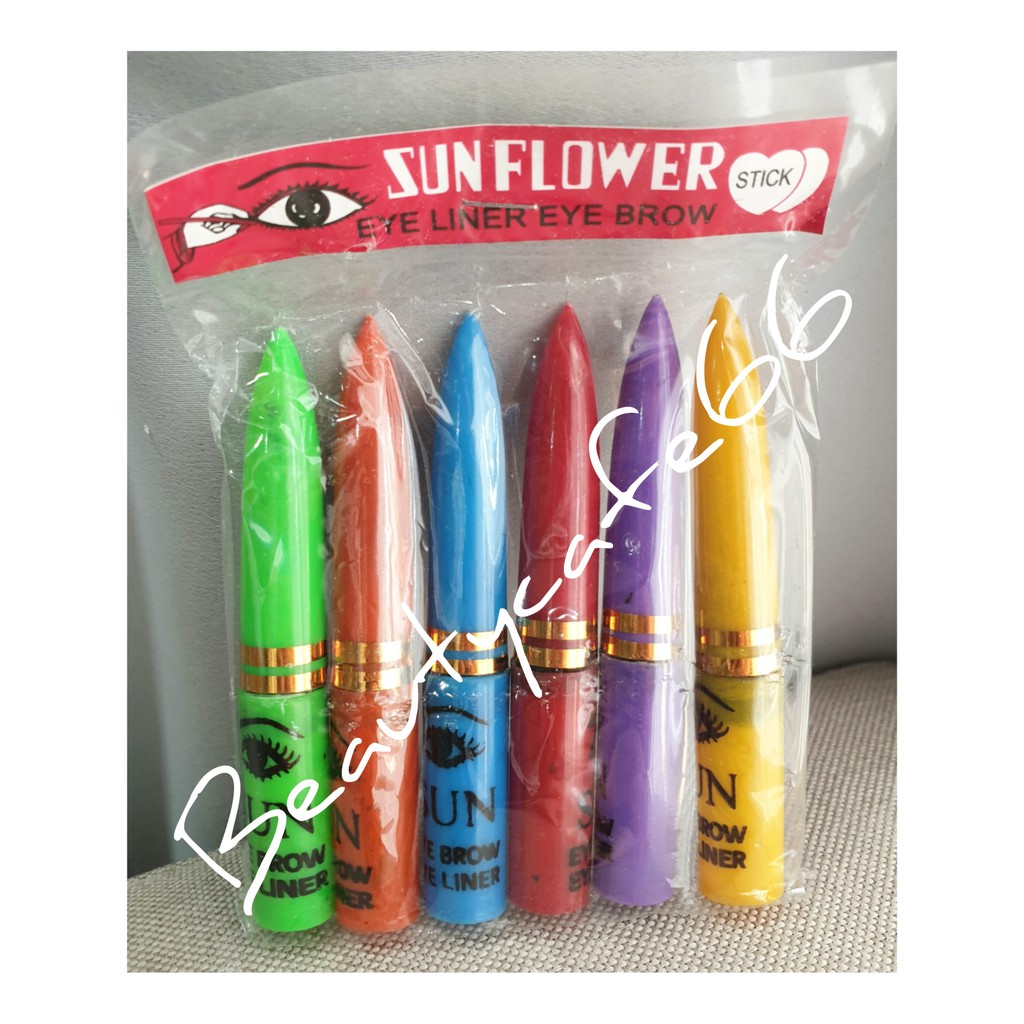 แพ็ค-6-แท่ง-ดินสอเขียนขอบตาแขก-wine-eyeliner-ดินสอแขก