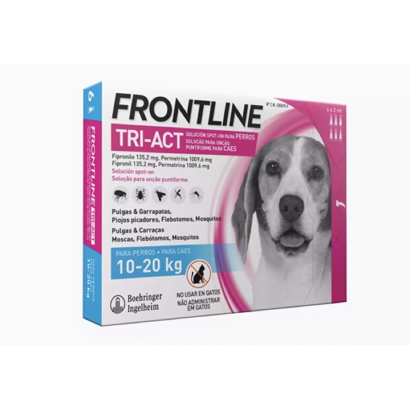 ภาพสินค้าFrontline Tri-act สำหรับสุนัข ป้องกันและกำจัดเห็บหมัด จากร้าน bigthanks. บน Shopee ภาพที่ 2