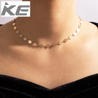 Necklace Alloy disc chain single necklace Simple geometric clavicle chain for girls for women