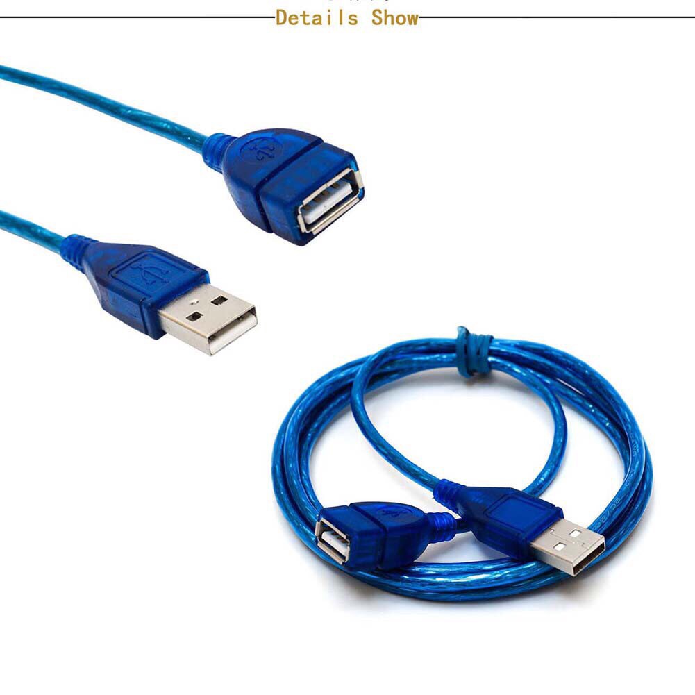 USB 2.0 Cable 28AWG+24AWG GAUGE HIGH PERFORMANCE 1.5 2 3 mtype A-Male to  A-Female in blue | Shopee Thailand