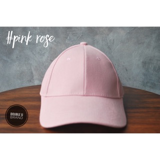ออกใบกำกับภาษีได้ - หมวกแก็ปสีพื้น PINK ROSE (สีชมพูอ่อน)