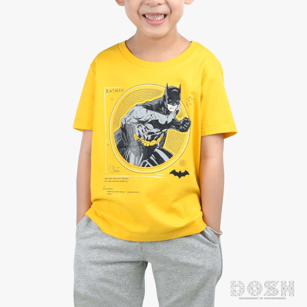 dosh-boyst-shirts-batman-เสื้อยืดคอกลม-แขนสั้น-เด็กชาย9dbbt5176-ye
