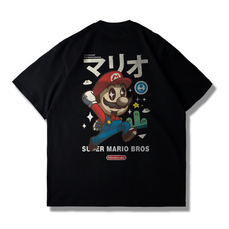 เสื้อยืดแขนสั้น-พิมพ์ลาย-super-mario-brothers-mario-louis-สไตล์ญี่ปุ่น-สําหรับผู้ชาย-และผู้หญิง