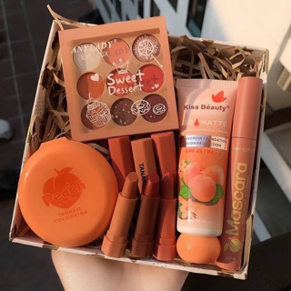 ภาพขนาดย่อของสินค้าpeach set 165บาทได้7ชิ้น  เซตนี้โทนพีชสีสวยมาก