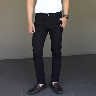 ภาพหน้าปกสินค้าใส่โค้ด GDZNOV1 ลด 15% Golden Zebra Jeans กางเกงยีนส์ขาเดฟ ผ้ายืดสีดำ (Size เอว 28-44) ซึ่งคุณอาจชอบราคาและรีวิวของสินค้านี้