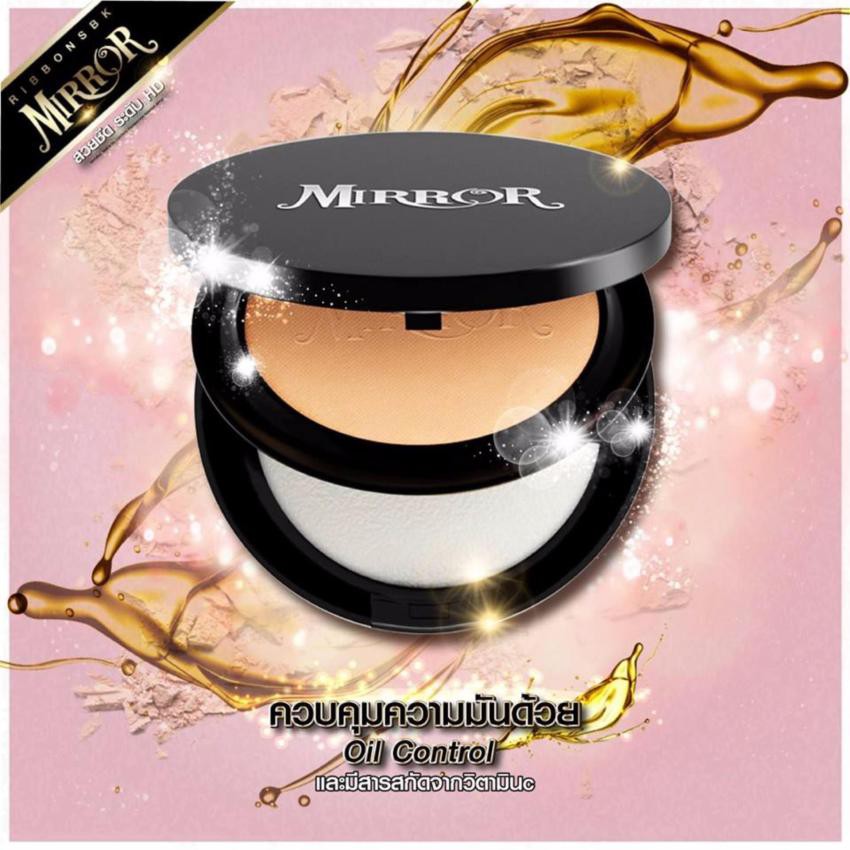 Mirror Foundation Powder มิลเลอร์ ริบบอนเอสบีเค แป้งเค้กทูเวย์ ผสมรอง ...