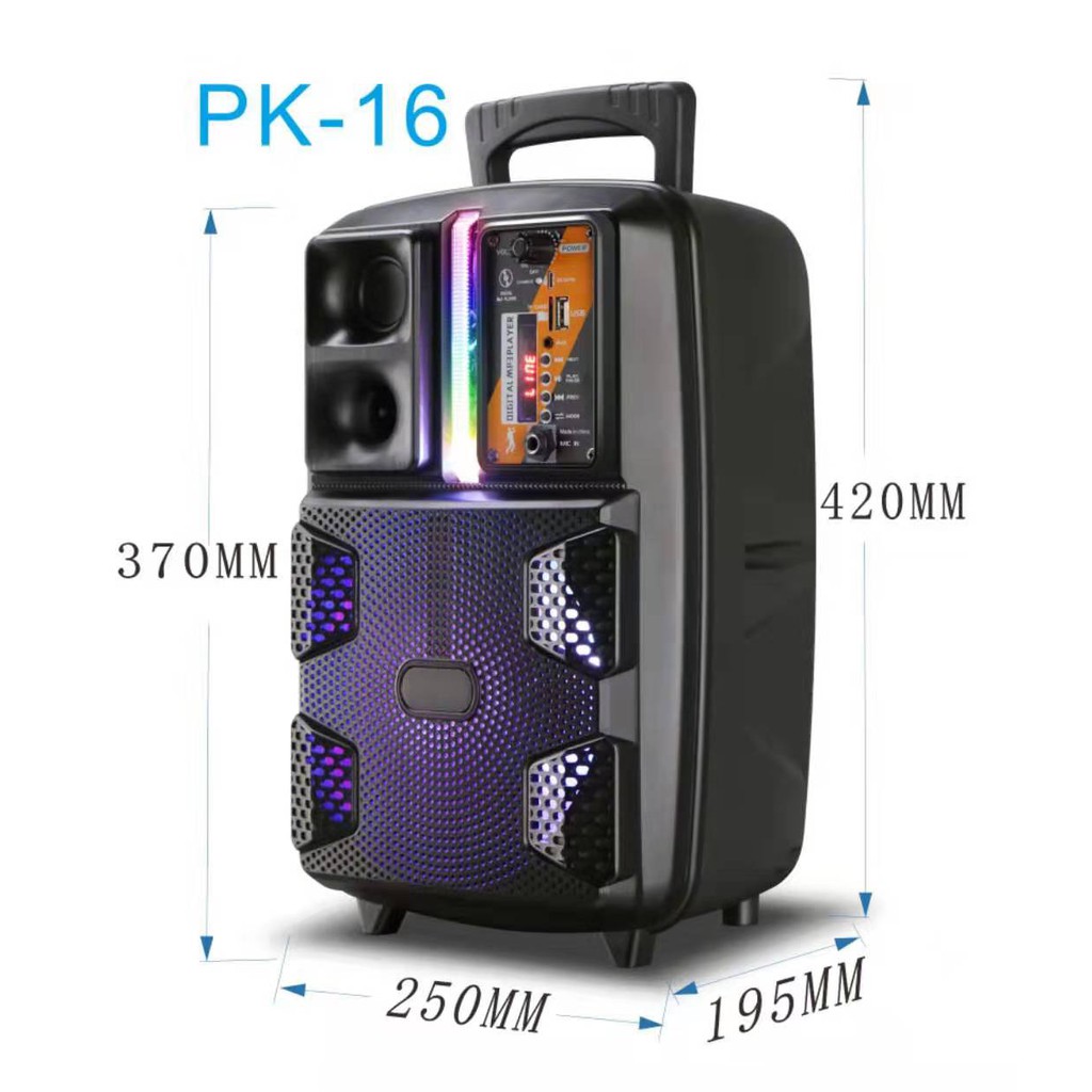 newลำโพงบลูทูธ-pk-16-pk16-ลำโพงช่วยสอน-ขนาดดอก-8นิ้ว-wireless-speaker-ประกัน-30