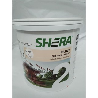 สี SHERA paint สูตรน้ำ ทึบแสง [กี่งเงา] สีทาไม้ฝา สีย้อมไม้ สีไฟเบอร์ 3.78 ลิตร