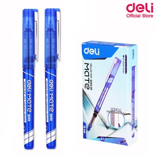 Deli Q20330 Roller Pen ปากกาเจล ขนาดเส้น0.7mm หมึกน้ำเงิน (แพ็ค 12 แท่ง) ปากกา เครื่องเขียน อุปกรณ์การเรียน ปากกาเขียนดี