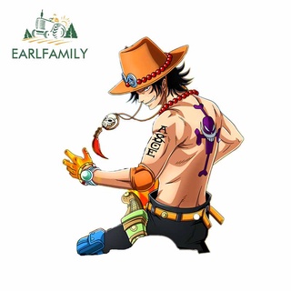 Earlfamily สติกเกอร์ไวนิล One piece กันน้ํา กันรอยขีดข่วน สําหรับติดตกแต่งรถยนต์ 13 ซม. x 10.9 ซม.