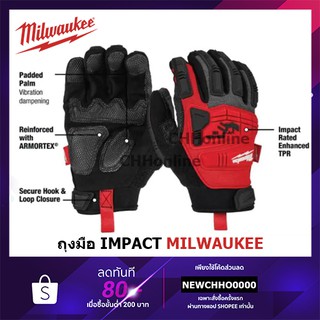 MILWAUKEE ถุงมือกันกระแทก รุ่น Impact Demolition M (48-22-8751), L (48-22-8752)